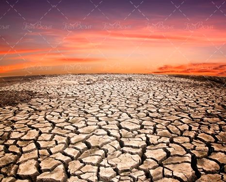 غروب خورشید آسمان قرمز کویر 