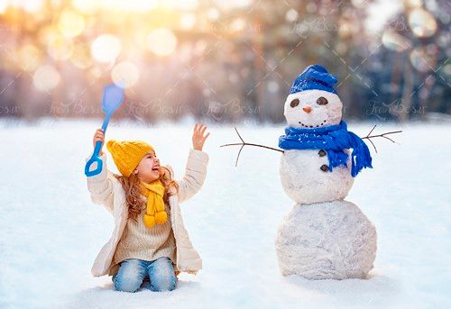 آتلیه عکاسی کودک بچه برف زمستان 1