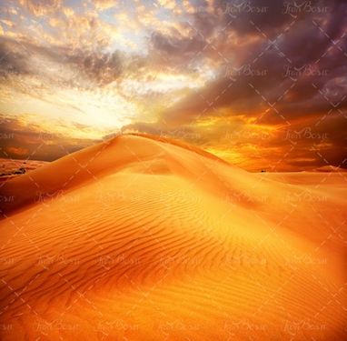 تپه شنی آسمان ابری منظره صحرا 