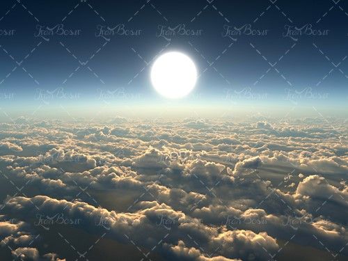 منظره بالای ابرها ماه چشم انداز ابر 