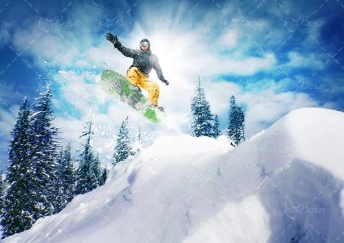 برف زمستان ورزش اسنوبورد سواری 