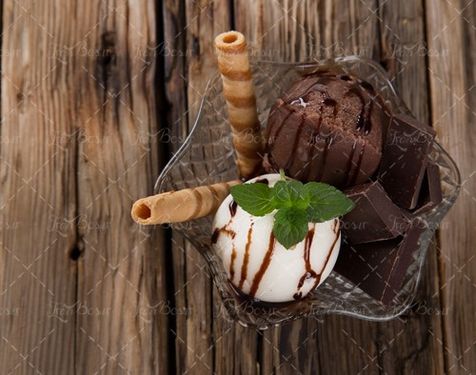 بستنی شکلاتی بستنی گلاسه 