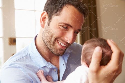 بغل پدر کودک نوزاد بچه 