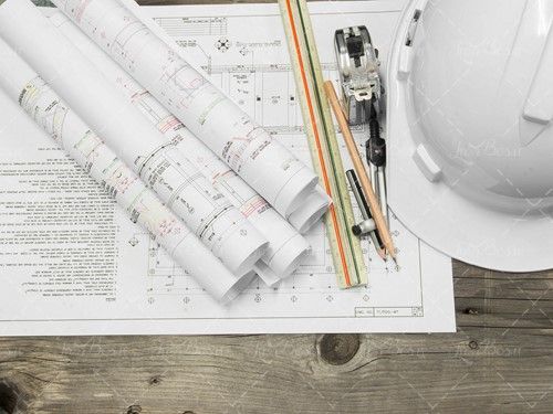 خط کش مهندسی نقشه های ساختمان