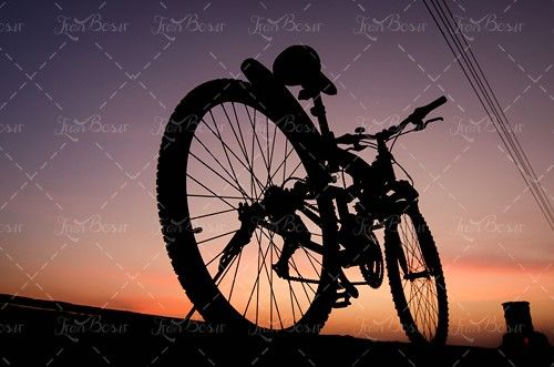 چشم انداز دوچرخه غروب خورشید 