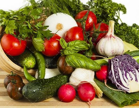 میوه چنبر خیار پیاز سفید گوجه تربچه 