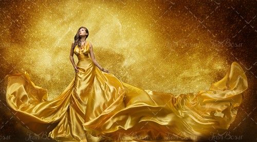 لباس مجلسی زرد خردلی پوشاک 
