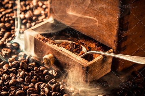 دستگاه قهوه خرد کن بخار دانه قهوه 