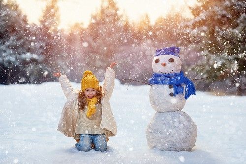 برف کودک بچه آتلیه زمستان آدم برفی