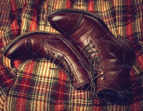 نیم بوت چرم قهوه ای کفش فروشی 