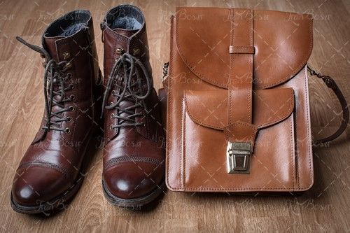 کیف چرم نیم بوت چرم قهوه ای کفش 