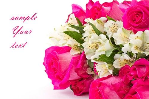 گل سفید گا رز دسته گل مناسبتی