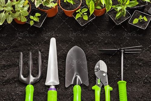 ابزارآلات باغبانی گلدان بیلچه قیچی 