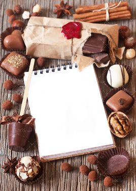 دفترچه یادداشت چوب دارچین شکلات 