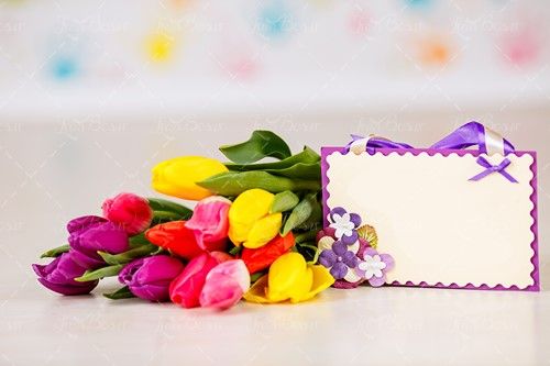 پاکت نامه عاشقانه دسته گل 