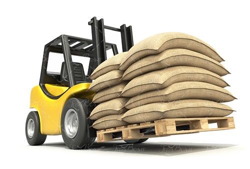 پالت کیسه گونی بار لیفتراک انبار 