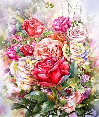 نقاشی گل صد برگ آموزش نقاشی گل