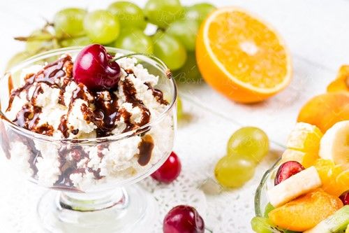 بستنی انگور پرتقال گیلاس سبد میوه 