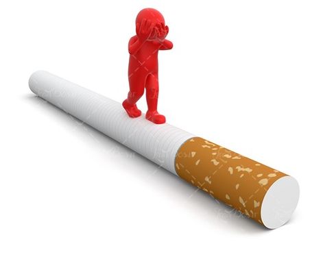 آدمک قرمز سیگار دخانیات اعتیاد 