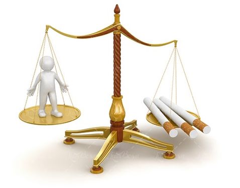 سیگار دخانیات ترازو آدمک اعتیاد 
