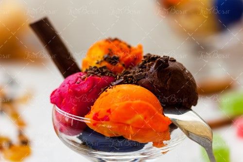بستنی میوه ای بستنی نارنجی 