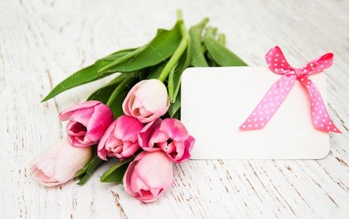 دسته گل طبیعی گلفروشی کارت تبریک