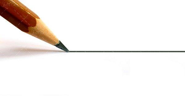 خط مشکی کاغذ نوشت افزار مداد