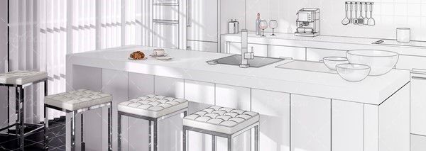 طراحی داخلی میز آشپزخانه 