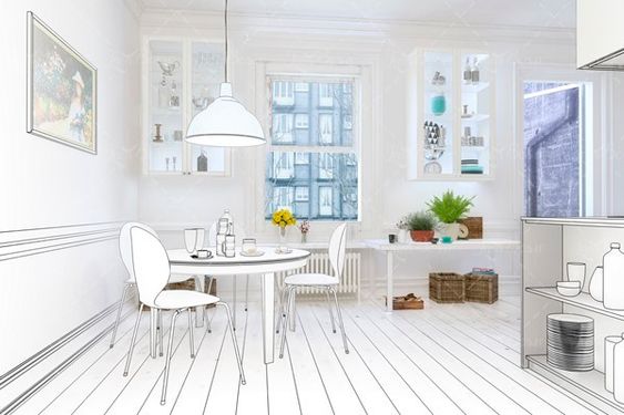 کف پوش طراحی داخلی آشپزخانه 