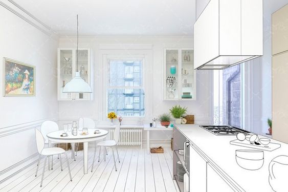 طراحی داخلی آشپزخانه منزل 