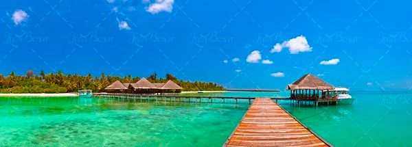 آلاچیق روی آب منظره چشم انداز 