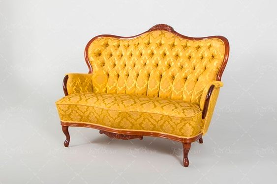 مبل سلطنتی خردلی رنگ 1