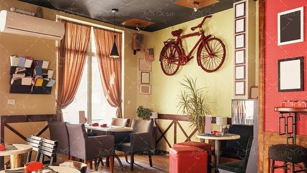 پارکت  طراحی داخلی کافی شاپ1