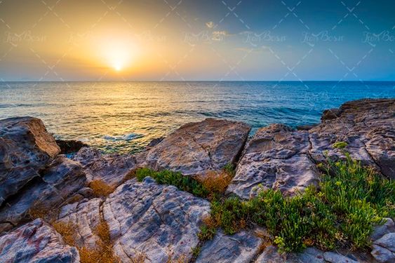 دریا طبیعت منظره  خورشید
