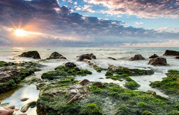 دریا طبیعت آسمان ابری  خورشید3