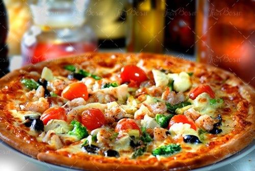 پیتزا قارچ و گوشت فست فود1 