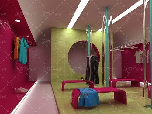 بوتیک لباس فروشی طراحی داخلی