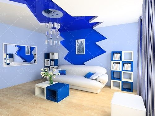 طراحی داخلی مبل راحتی سفید 