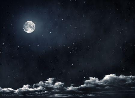 شب آسمان ابر آب و هوا ماه تاریک 1