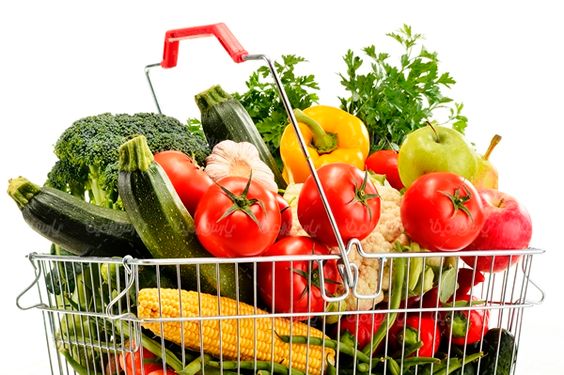 سبد خرید میوه و سبزیجات آناناس آواکادو