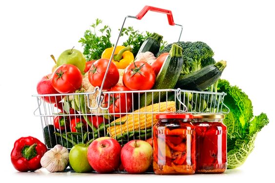 سبد خرید میوه و سبزیجات آناناس آواکادو