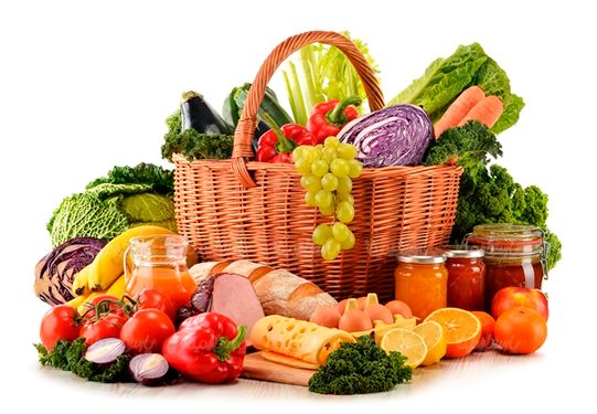 سبد خرید میوه و سبزیجات آناناس آواکادو