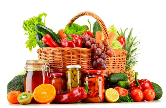 سبد خرید میوه و سبزیجات آناناس آواکادو