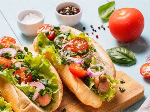 ساندویچ اغذیه فست فود رستوران