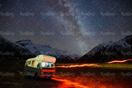 منظره ستاره های شب آسمان شب