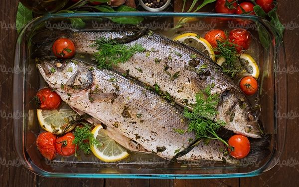 ماهی ظرف غذای تزئین شده