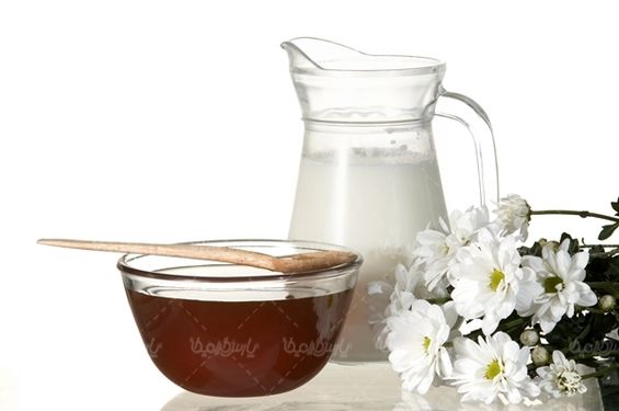 عسل طبیعی شیر ظرف شیشه ای عسل