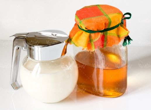 عسل طبیعی شیر ظرف شیشه ای عسل