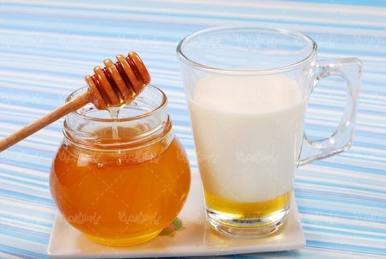 عسل طبیعی شیر ظرف شیشه ای عسل