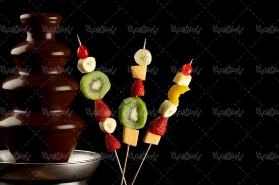 سالاد میوه شکلات کافی شاپ رستوران